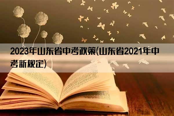 2023年山东省中考政策(山东省2021年中考新规定)